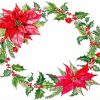 Floral Christmas Wreath paint by number