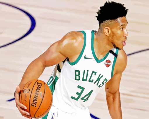 Giannis Antetokounmpo Player Paint by numbers