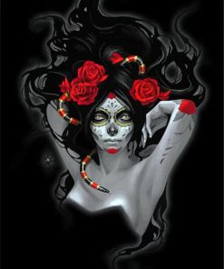 Gothic La Calavera Catrina paint by number