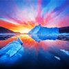 Greenland Sunset On Ice paint by number