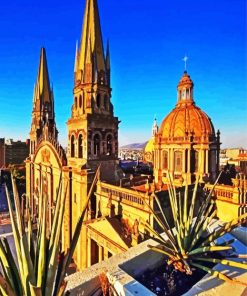 Guadalajara Cathedral Mexico paint by number