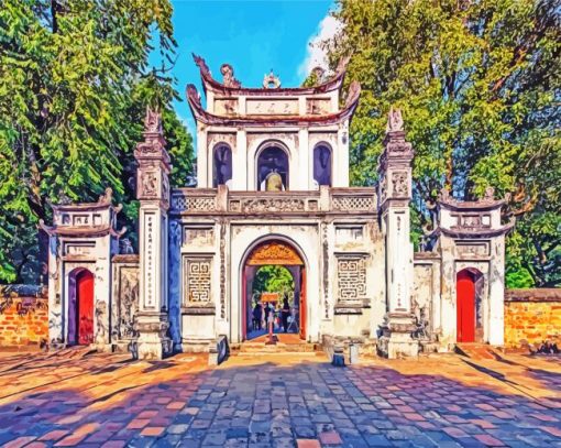 Hanoi Temple Of Literature paint by number