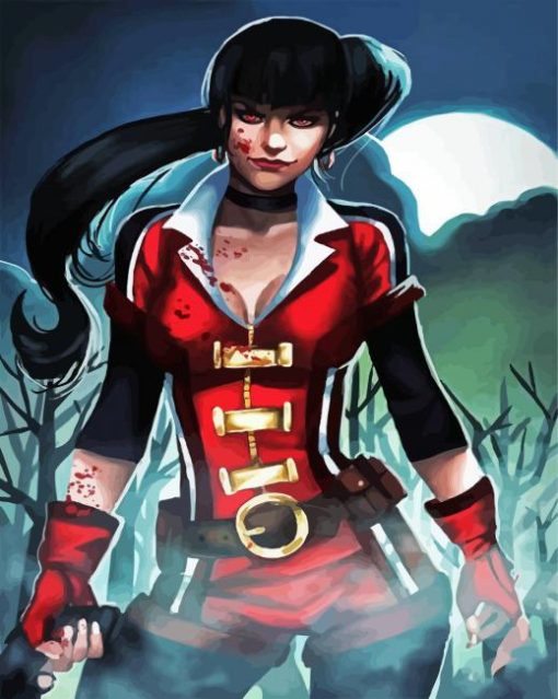 Illustration Vampirella paint by numbers