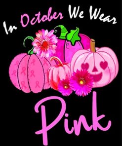 In October We Wear Pink paint by numbers