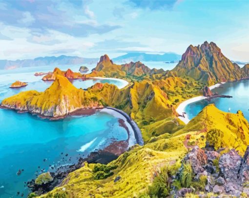 Komodo Island paint by numbers