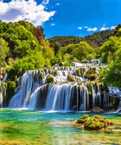 Krka National Park Croatia paint by number