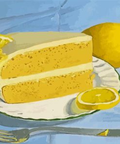 Lemon Cake paint by number