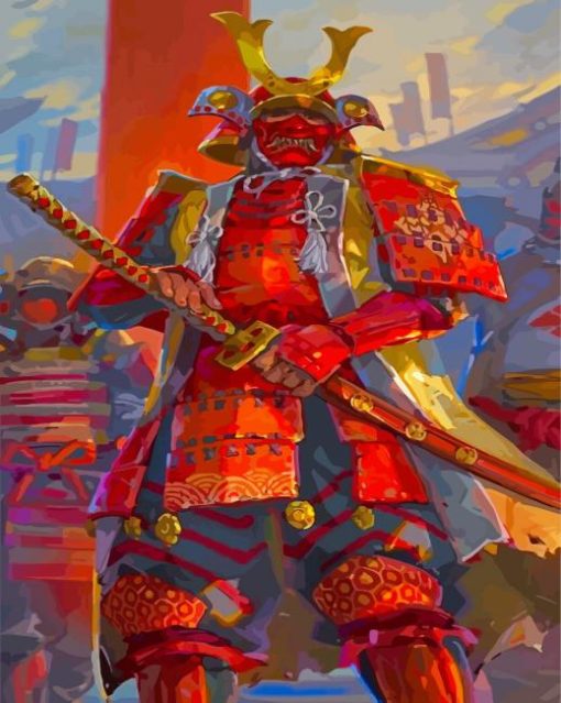 Masked Samurai paint by numbers