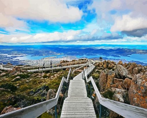 Mount Wellington Hobart Australia paint by number