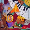 Music Cubism paint by number