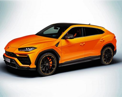 Orange Lamborghini Urus paint by number