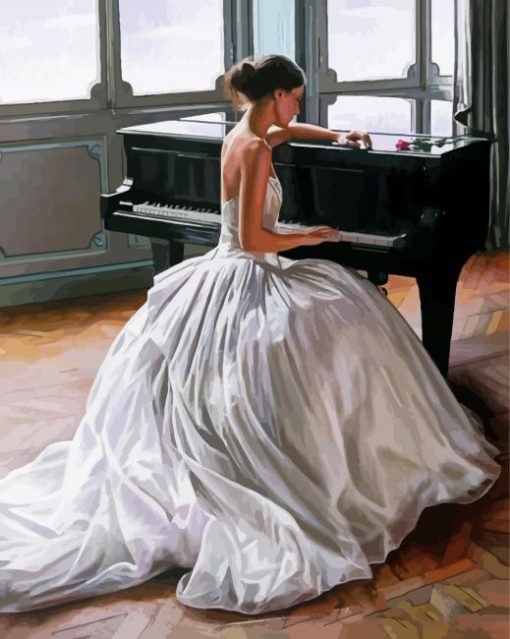 Piano Woman paint by number