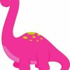 Pink Dinosaur paint by number