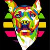 Pitbull Illustration paint by number