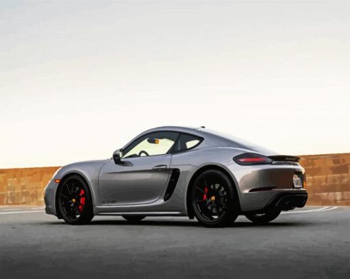 Porsche 718 Cayman paint by numbers