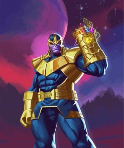 Powerful Thanos Art paint by number