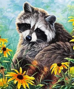 Racoon Animal paint by numbers