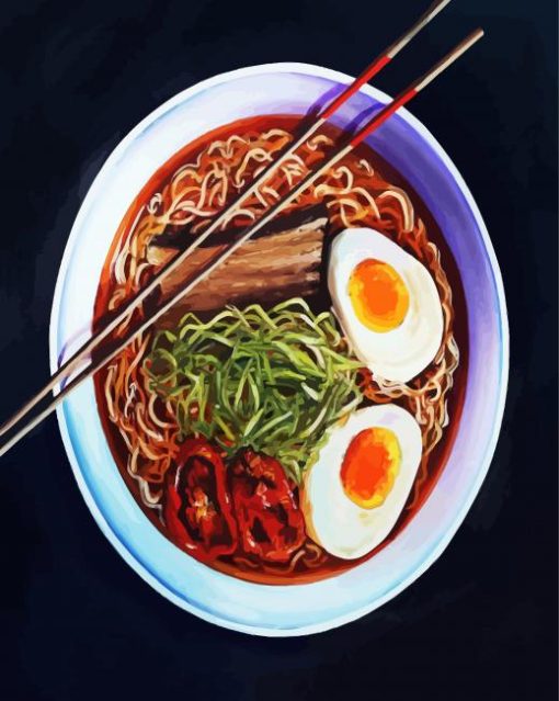 Ramen Bowl Art paint by number