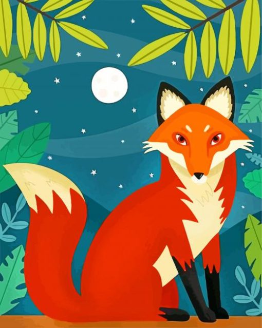 Red Fox paint by numbers