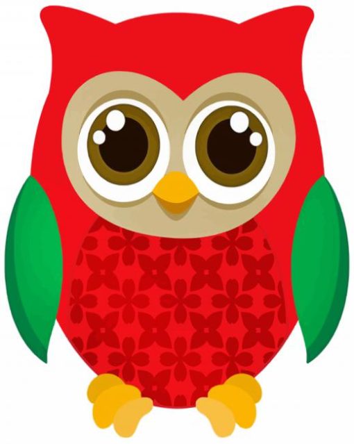 Red Owl paint by number