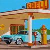 Retro Gas Station paint by number