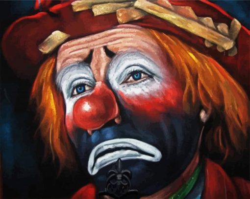 Sad Clown paint by number