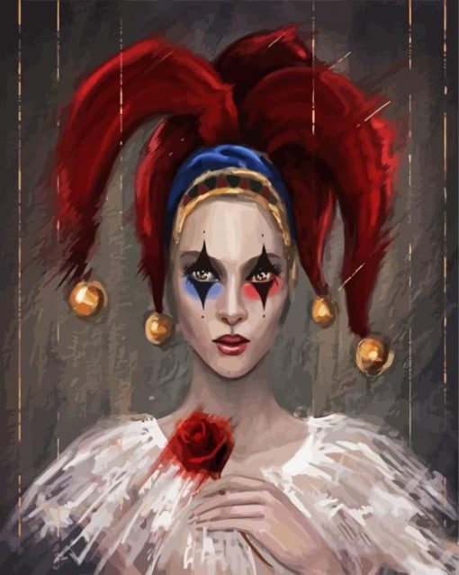 Sad Clown Woman paint by number