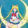 Sailor Moon On The Moon paint by numbers