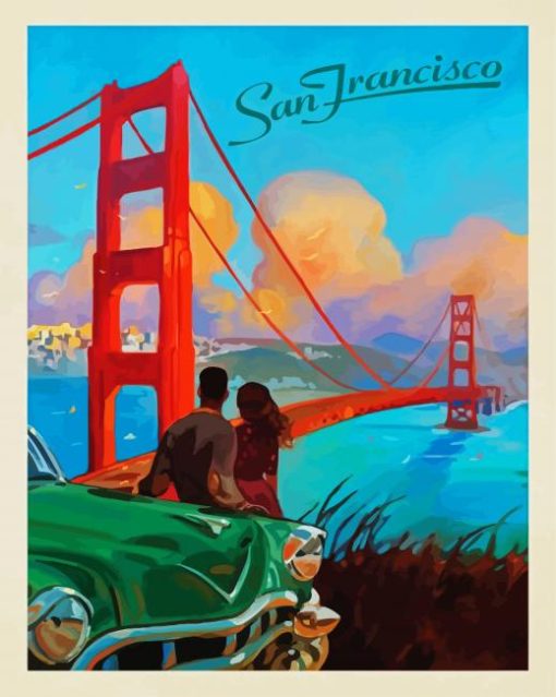 San Fransisco Couple paint by number