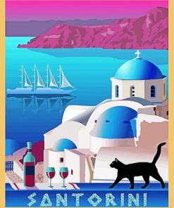 Santorini Illustration paint by number