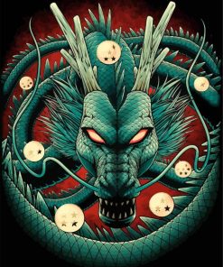 Scary Shenron paint by numbers