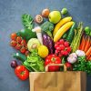 Shopping Bag Full Of Fresh Vegetables And Fruitspaint by numbers