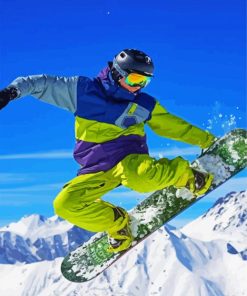 Snowboarding Sport paint by numbers