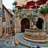 St Paul De Vence France Fountain paint by numbers