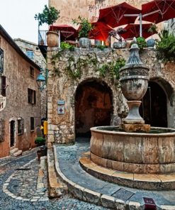 St Paul De Vence France Fountain paint by numbers