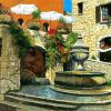 St Paul De Vence Fountain paint by numbers