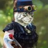 Steampunk Cat paint by numbers