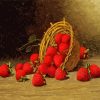 Strawberries Basket paint by numbers