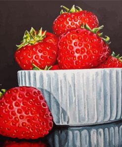 Strawberries Fruit paint by numbers