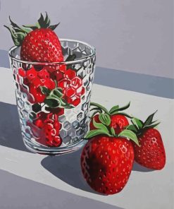 Strawberries In Glass paint by numbers