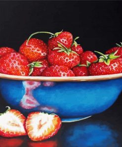 Strawberry In Bowl paint by numbers