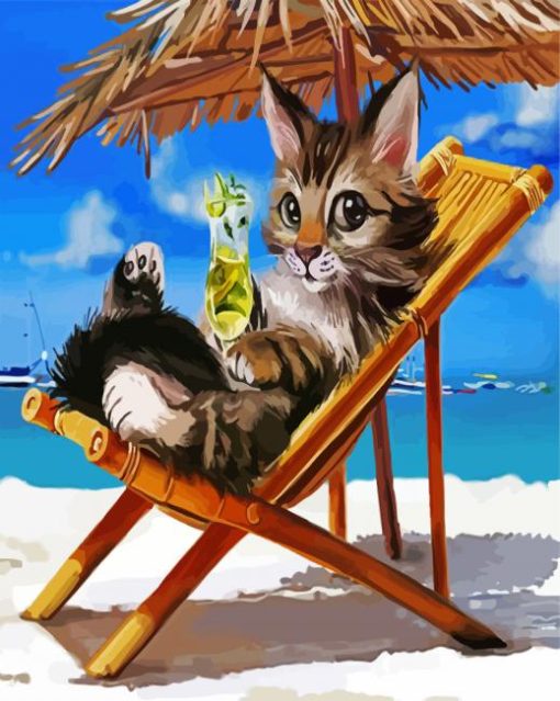 Summer Cat paint by number