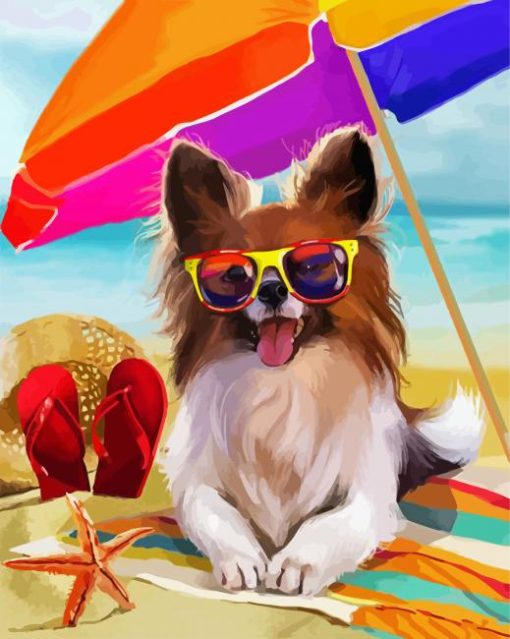 Summer Dog paint by numbers