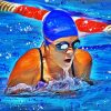 Swimmer Lady paint by number