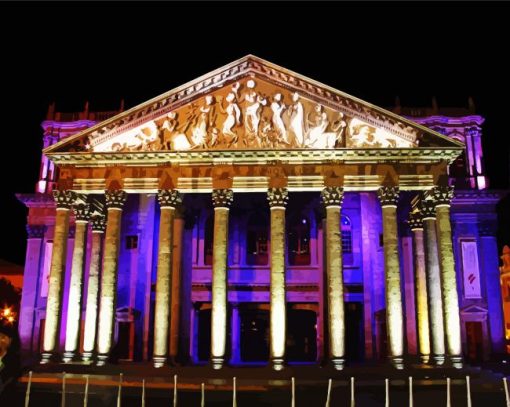 Teatro Degollado Guadalajara Mexico paint by number