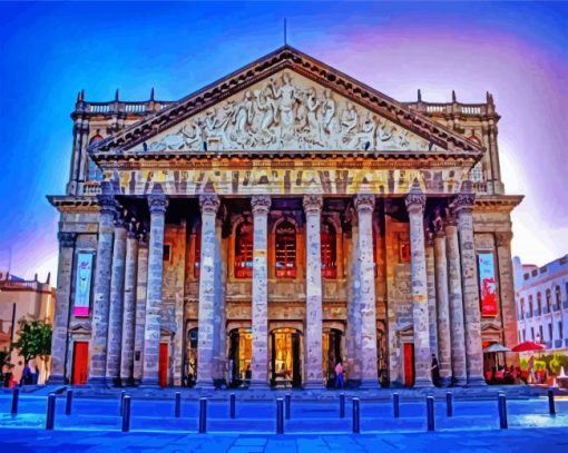 Teatro Degollado Guadalajara paint by number