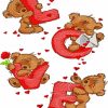 Teddy Bear Love paint by number