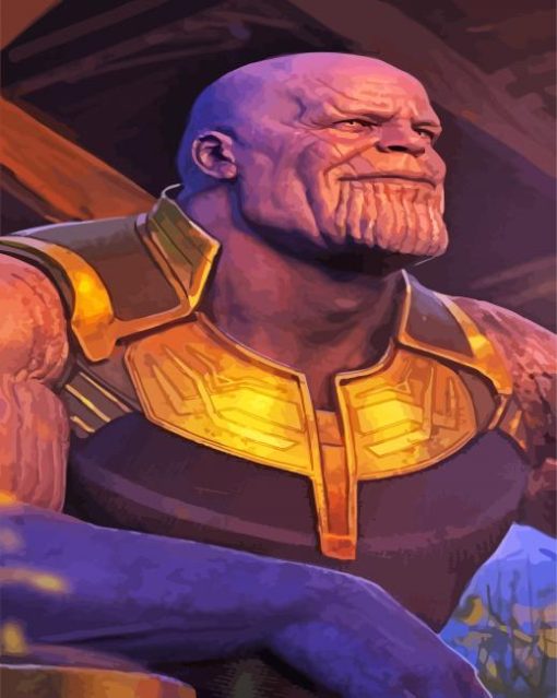 Thanos Marvel paint by numbers