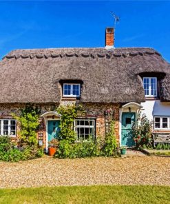 Thatched Cottage paint by number