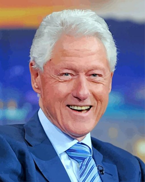 The American President Bill Clinton paint by numbers